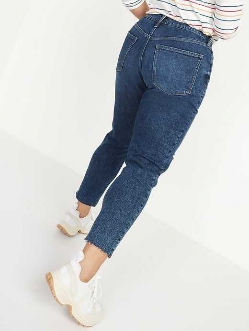 Old Navy Curvy High-Waisted OG Straight Ripped Jeans Ayla | CEN583291