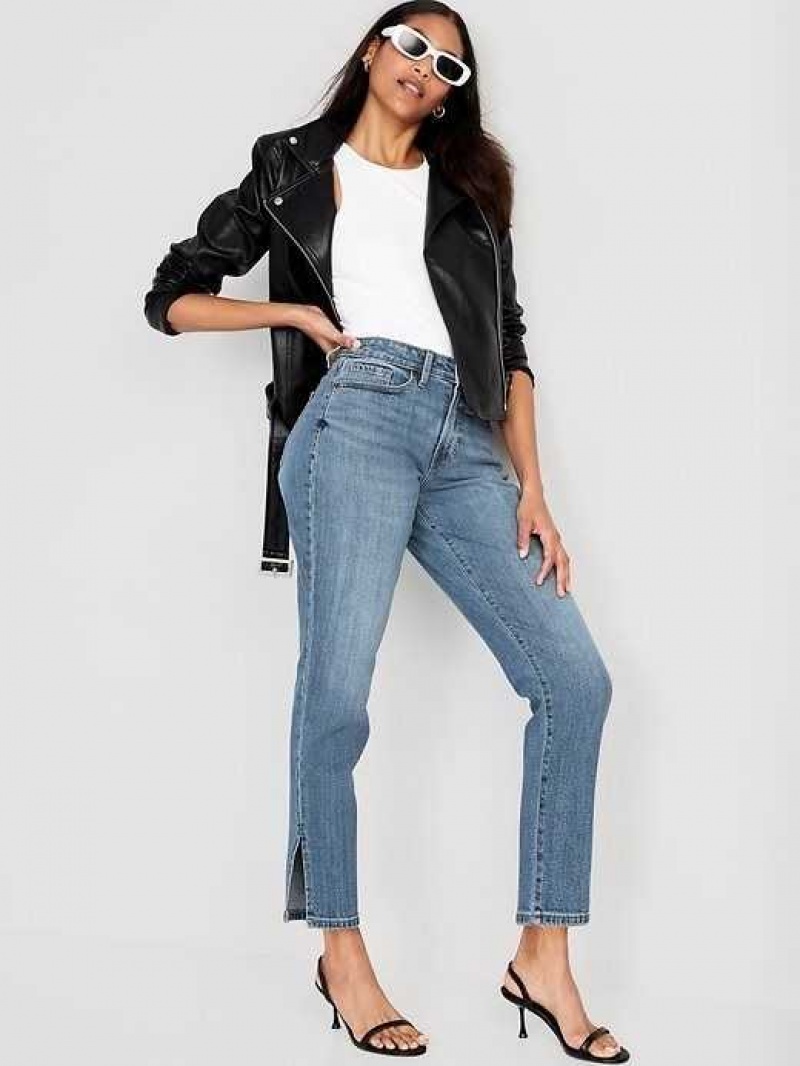 Old Navy Curvy High-Waisted O.G. Straight Side-Split Jeans Courtney | QRT689023