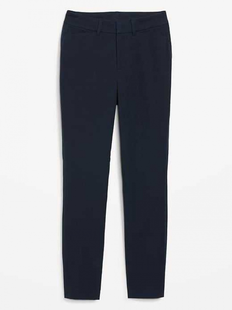 Old Navy Curvy High-Waisted Pixie Skinny Ankle Pants Navy | OWE359802