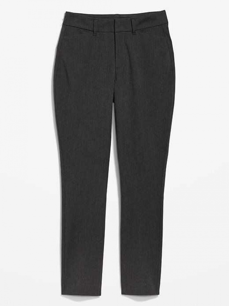 Old Navy Curvy High-Waisted Pixie Skinny Ankle Pants Dark Grey | WVA120864