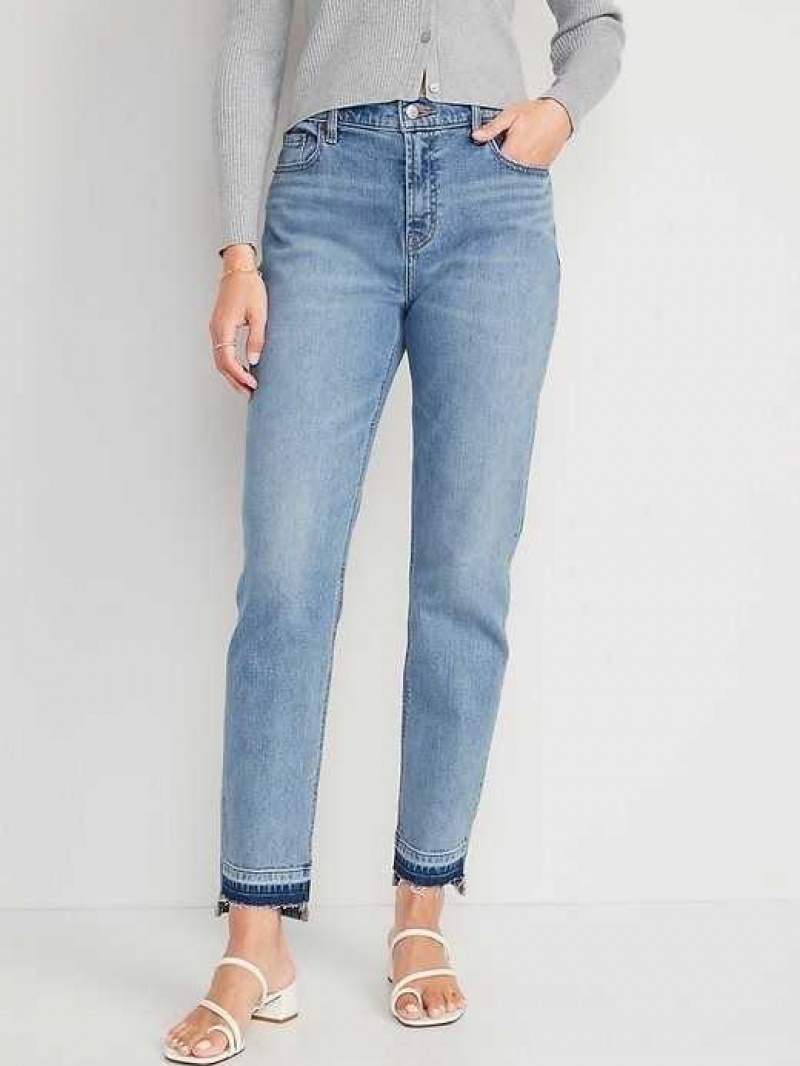 Old Navy Cut-Off Boyfriend Straight Jeans Kacee | HXD679482