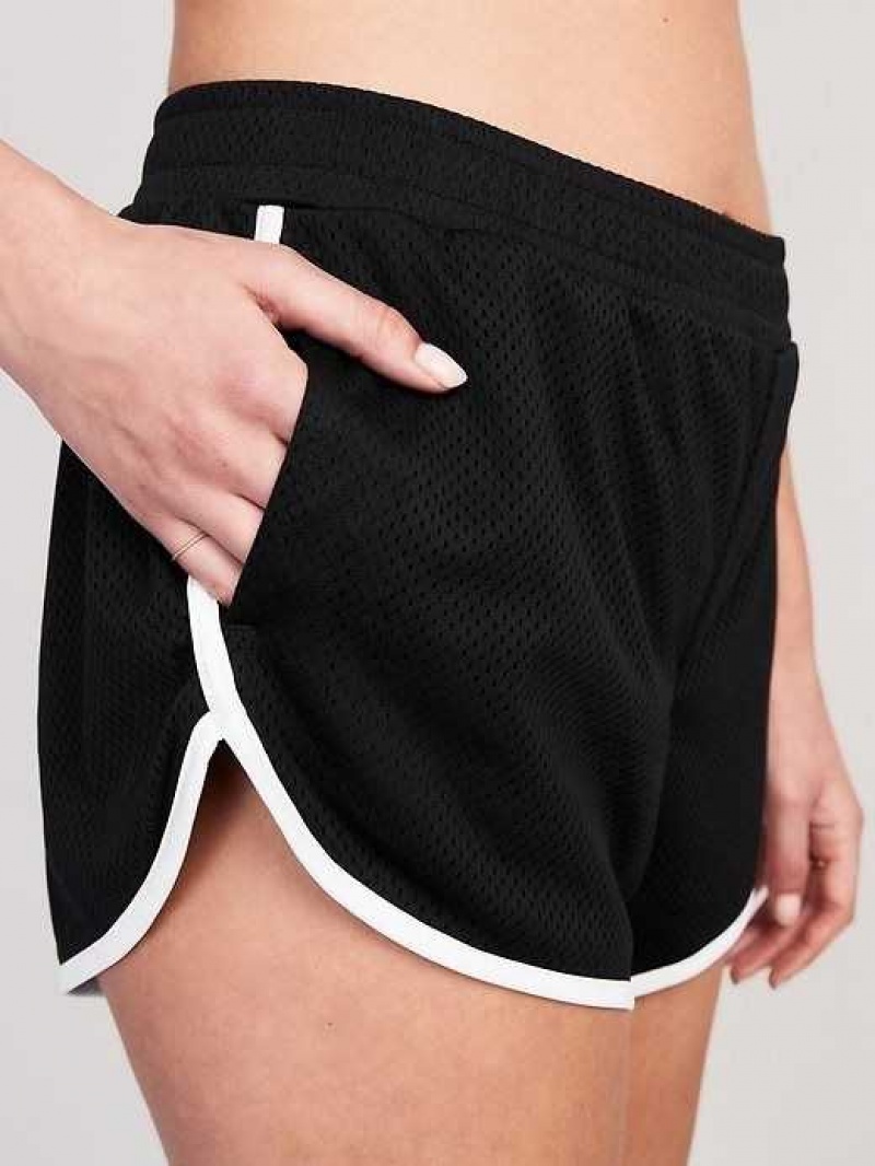 Old Navy Dolphin-Hem Mesh Performance Shorts Blackjack | TKB821645