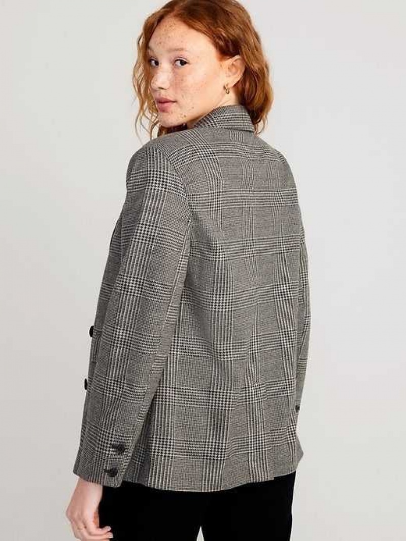 Old Navy Double-Breasted Textured Blazer Grey | FGY913625