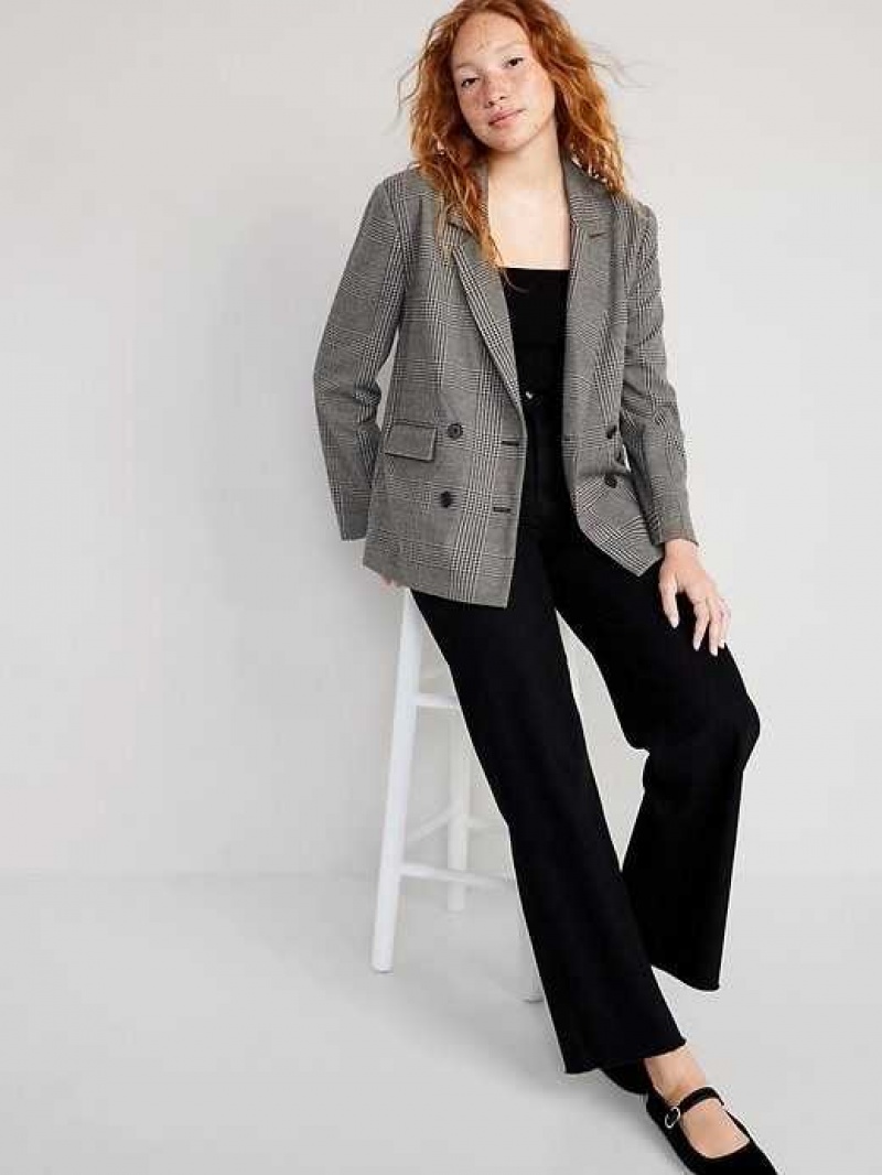 Old Navy Double-Breasted Textured Blazer Grey | FGY913625