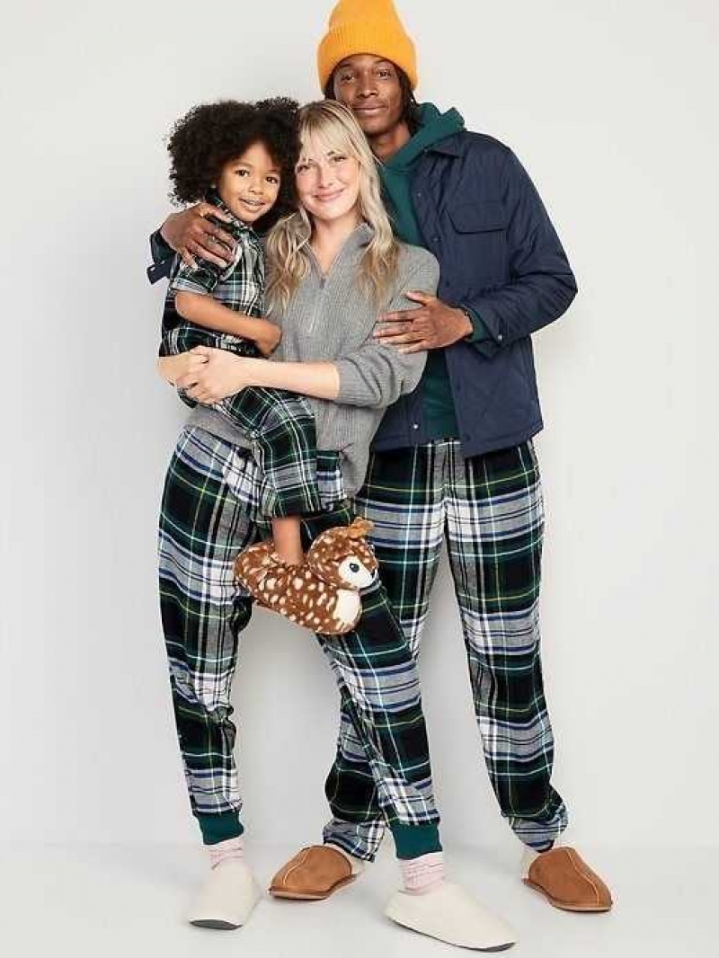 Old Navy Double-Brushed Flannel Pajama Pants Green | WTG854926