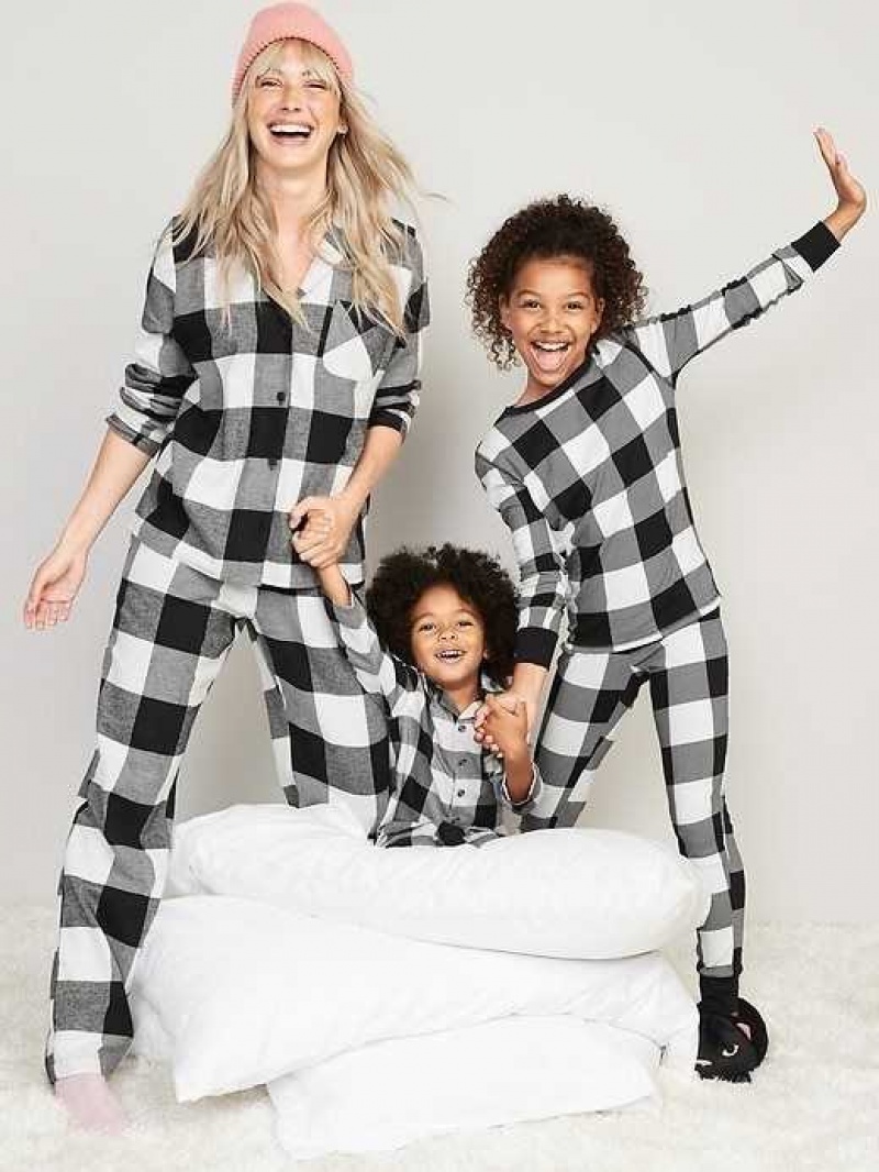 Old Navy Double-Brushed Flannel Pajama Pants Black | WCJ728431