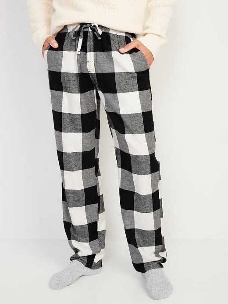 Old Navy Double-Brushed Flannel Pajama Pants Black | WCJ728431