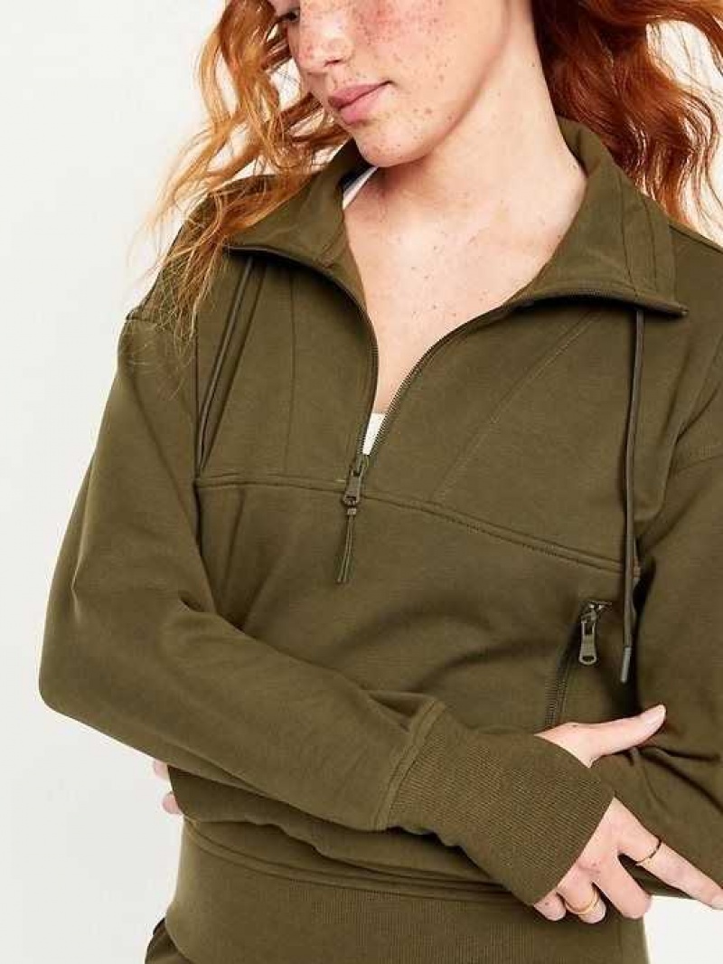 Old Navy Dynamic Fleece 1/2-Zip Sweatshirt Conifer | IVZ695084