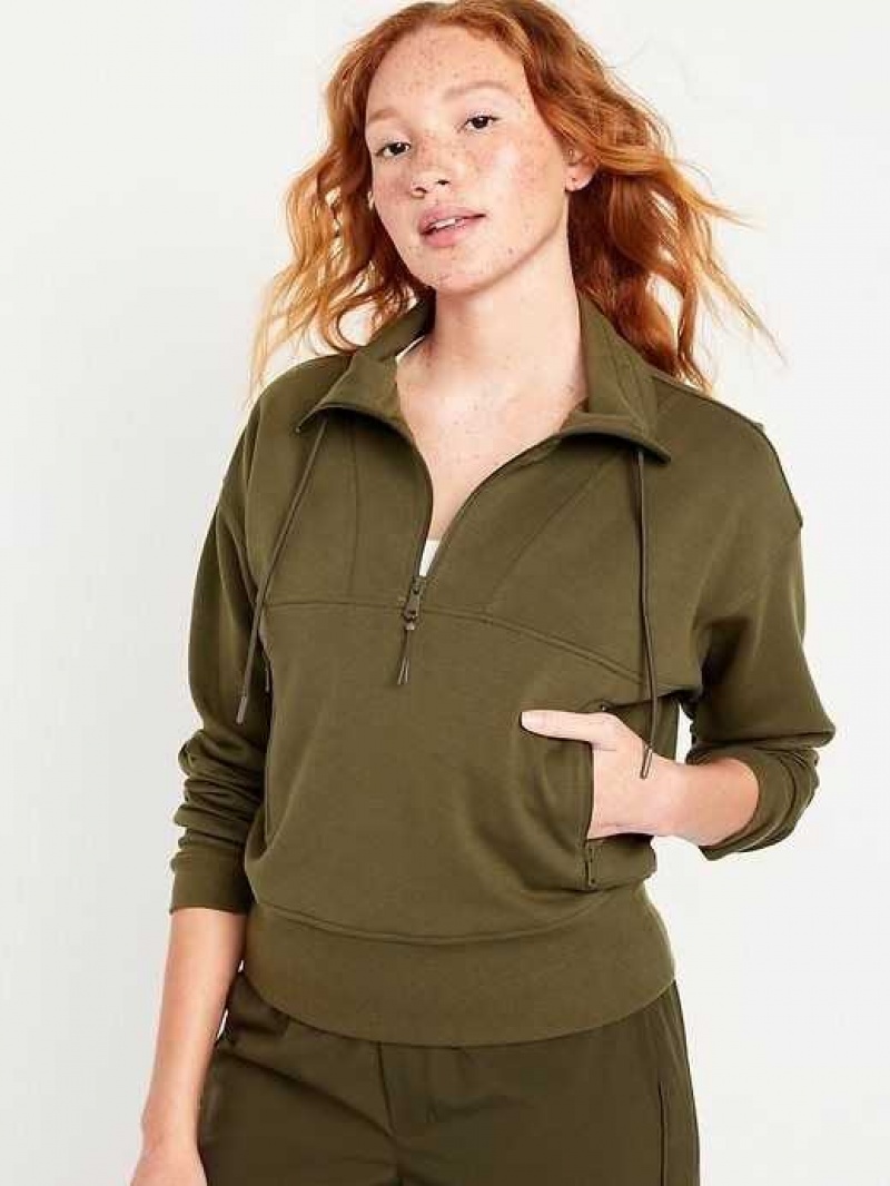 Old Navy Dynamic Fleece 1/2-Zip Sweatshirt Conifer | IVZ695084