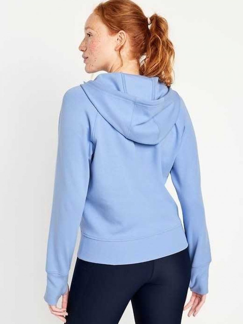 Old Navy Dynamic Fleece Cropped Hybrid Hoodie Blue | SPV921483