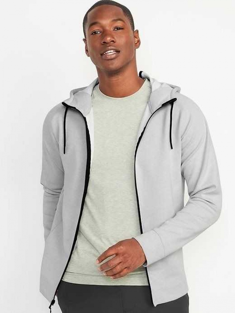 Old Navy Dynamic Fleece Hidden-Pocket Zip Hoodie Light Grey | OIS596287