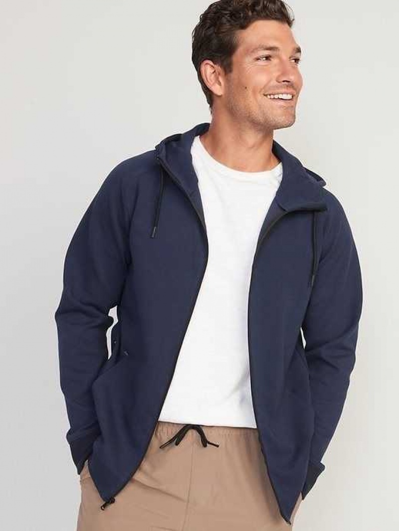 Old Navy Dynamic Fleece Hidden-Pocket Zip Hoodie Navy | GTH824096