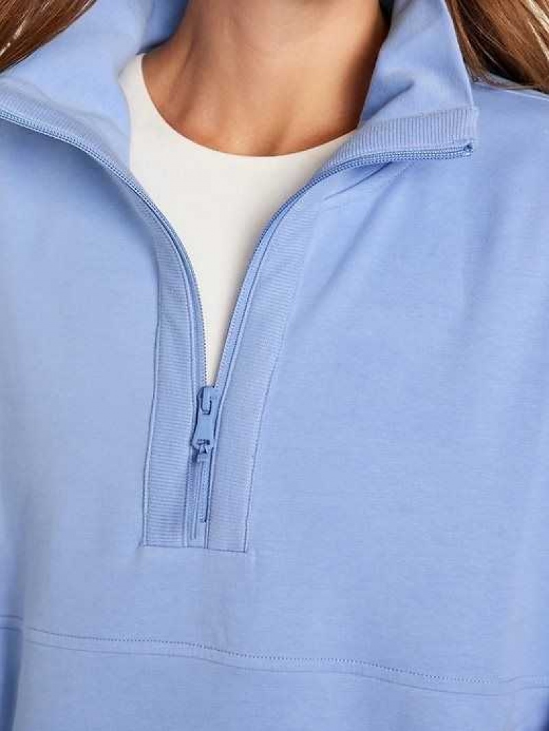 Old Navy Dynamic Fleece Oversized 1/2-Zip Tunic Blue | GOA749620