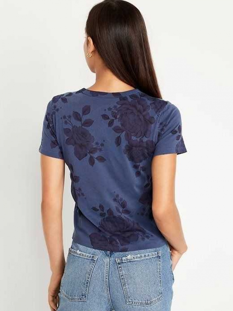 Old Navy EveryWear Crew-Neck Printed T-Shirt Blue | ZOC138250