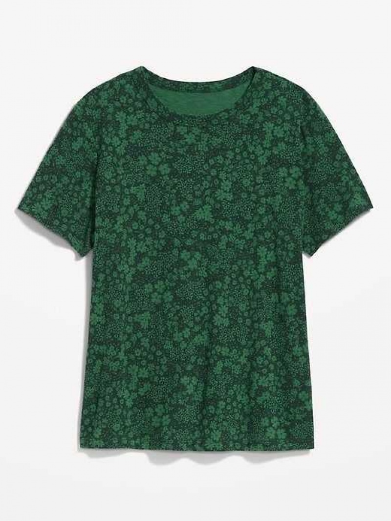 Old Navy EveryWear Crew-Neck Printed T-Shirt Dark Green | ZBP107638