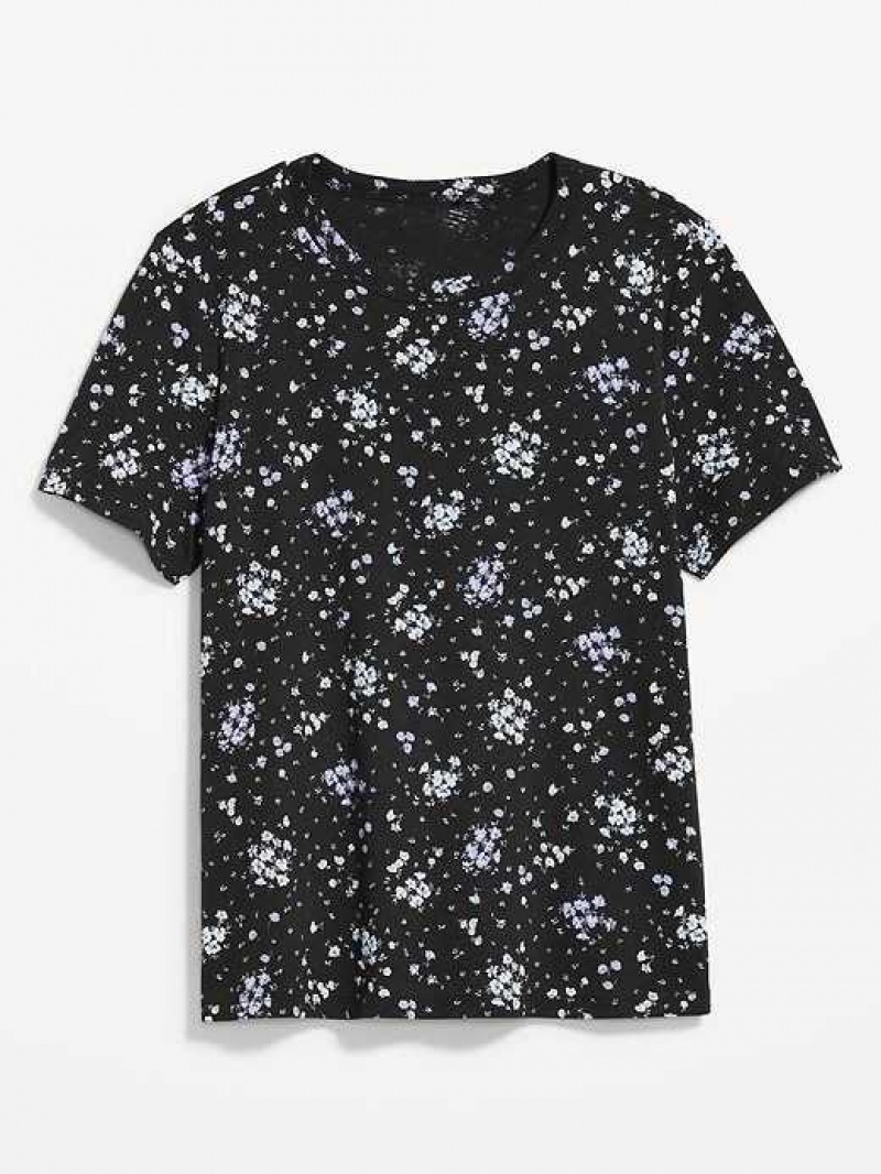 Old Navy EveryWear Crew-Neck Printed T-Shirt Blue Flower | OKI143956