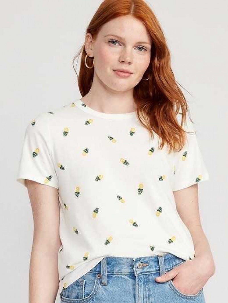 Old Navy EveryWear Crew-Neck Printed T-Shirt Pineapples | NHD986140