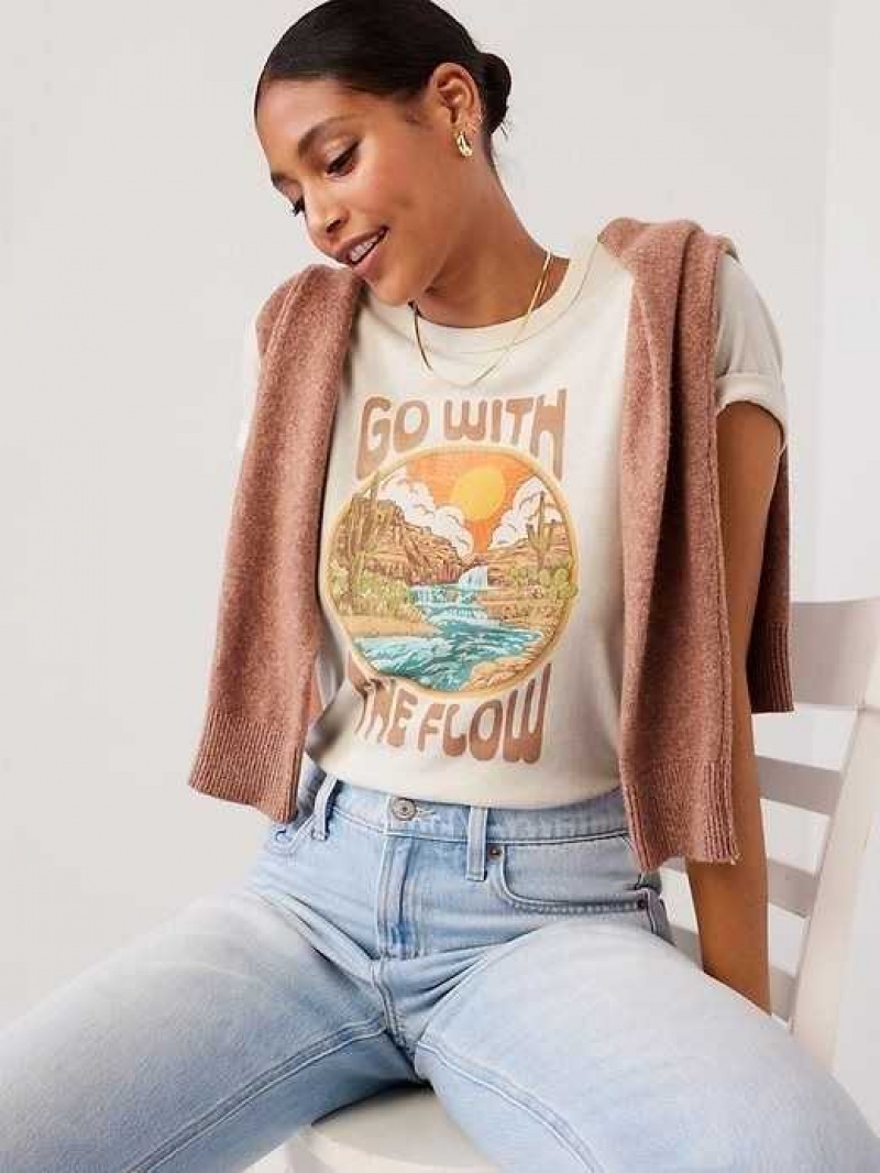 Old Navy EveryWear Graphic T-Shirt Go With The Flow | OUI327960