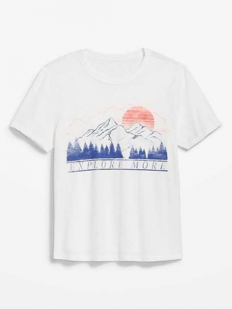 Old Navy EveryWear Graphic T-Shirt White | NFJ237590