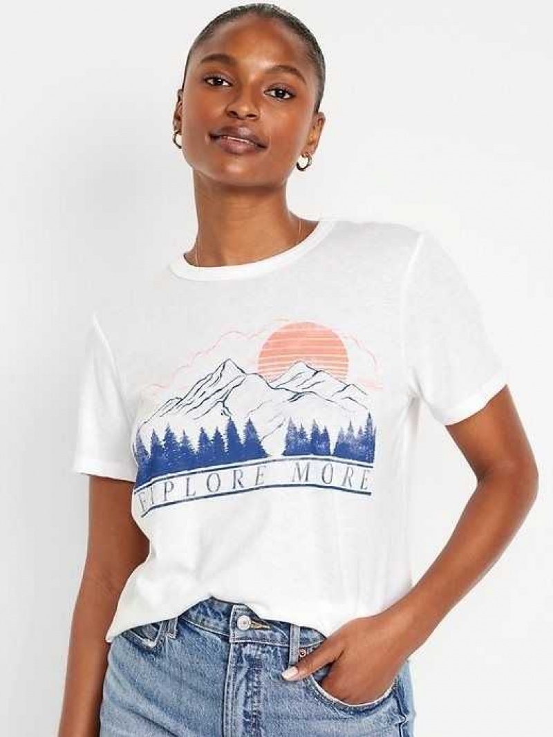 Old Navy EveryWear Graphic T-Shirt White | NFJ237590