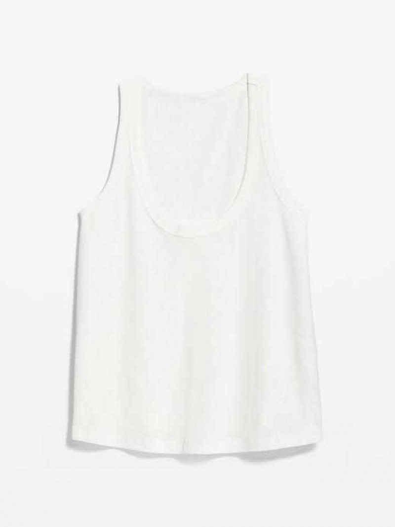 Old Navy EveryWear Linen-Blend Tank Top White | GMS627193