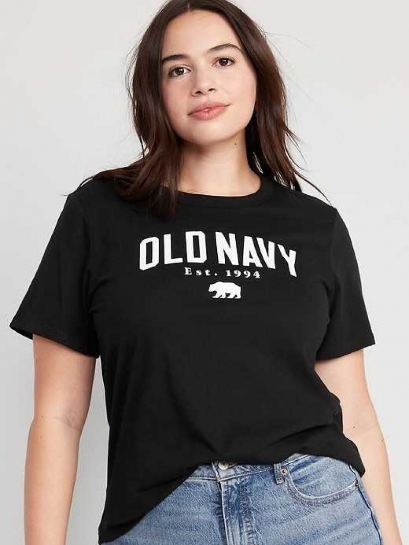 Old Navy EveryWear Logo Graphic T-Shirt Black | CYE614925