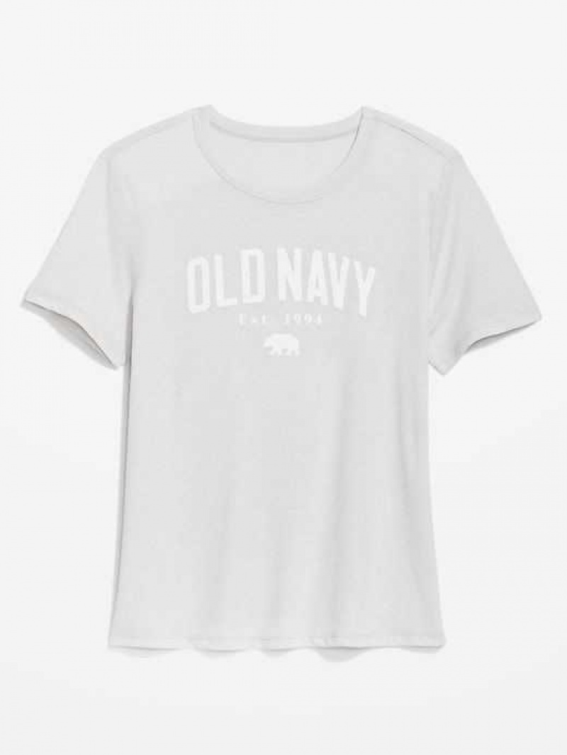 Old Navy EveryWear Logo Graphic T-Shirt Light Grey | VOH862510