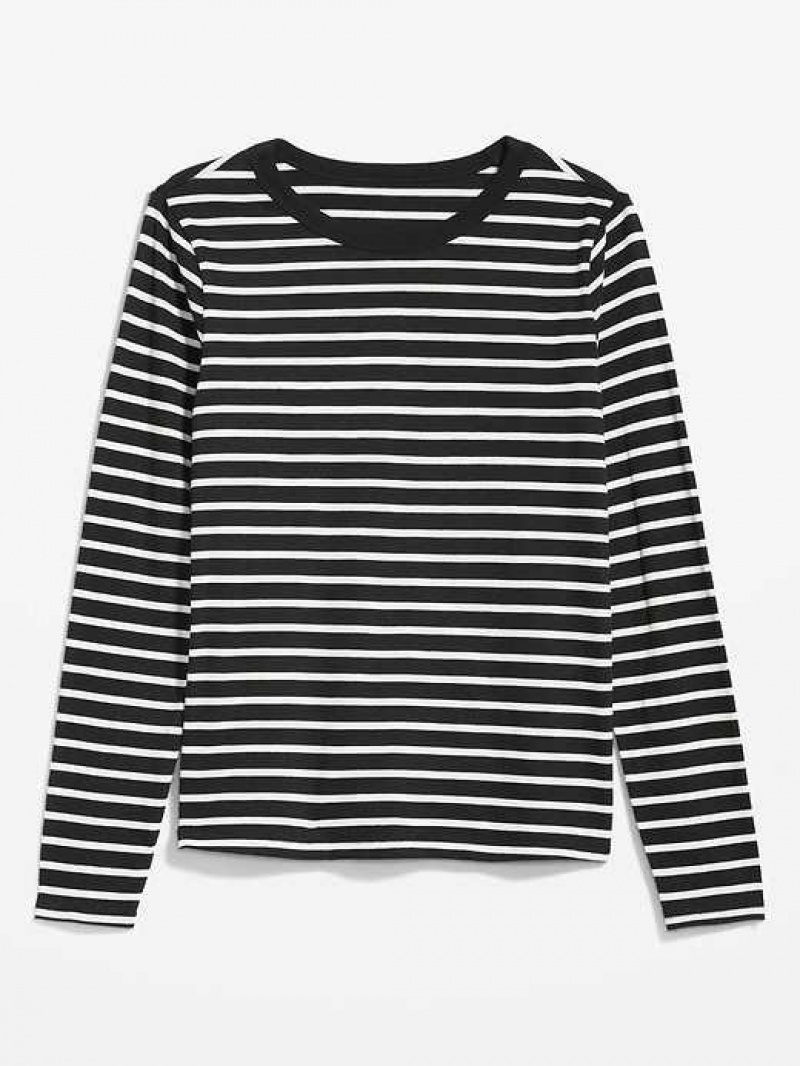 Old Navy EveryWear Long-Sleeve T-Shirt Black Stripes | RIE538710