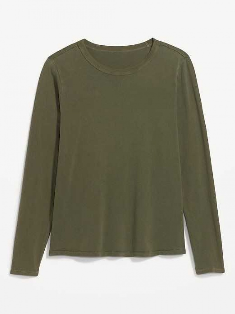 Old Navy EveryWear Long-Sleeve T-Shirt Conifer | CIG107369