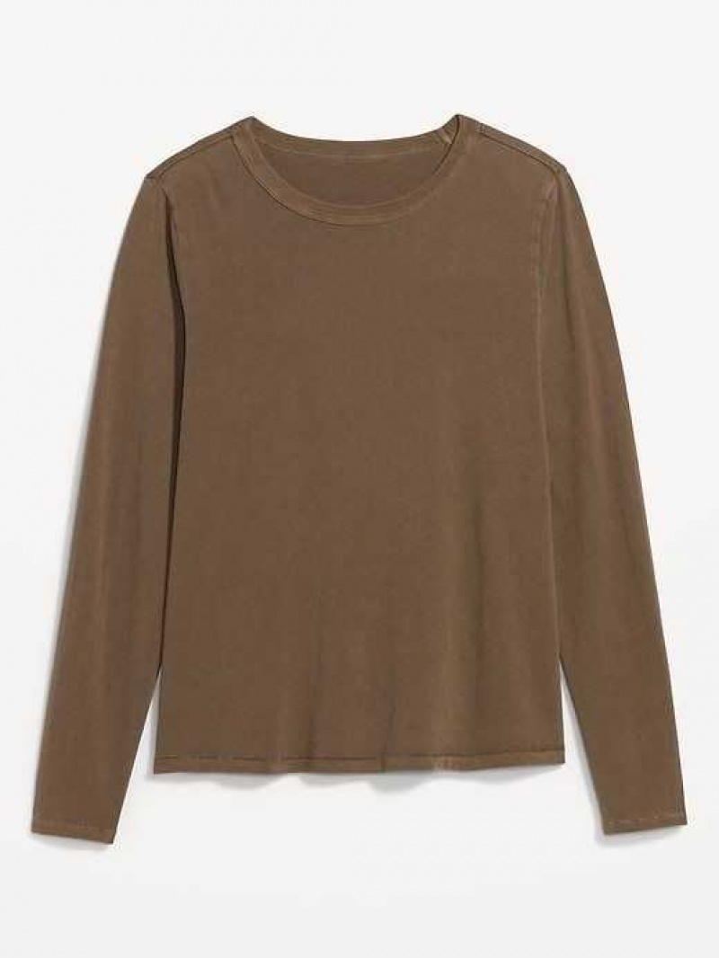 Old Navy EveryWear Long-Sleeve T-Shirt Espresso | JBX408162