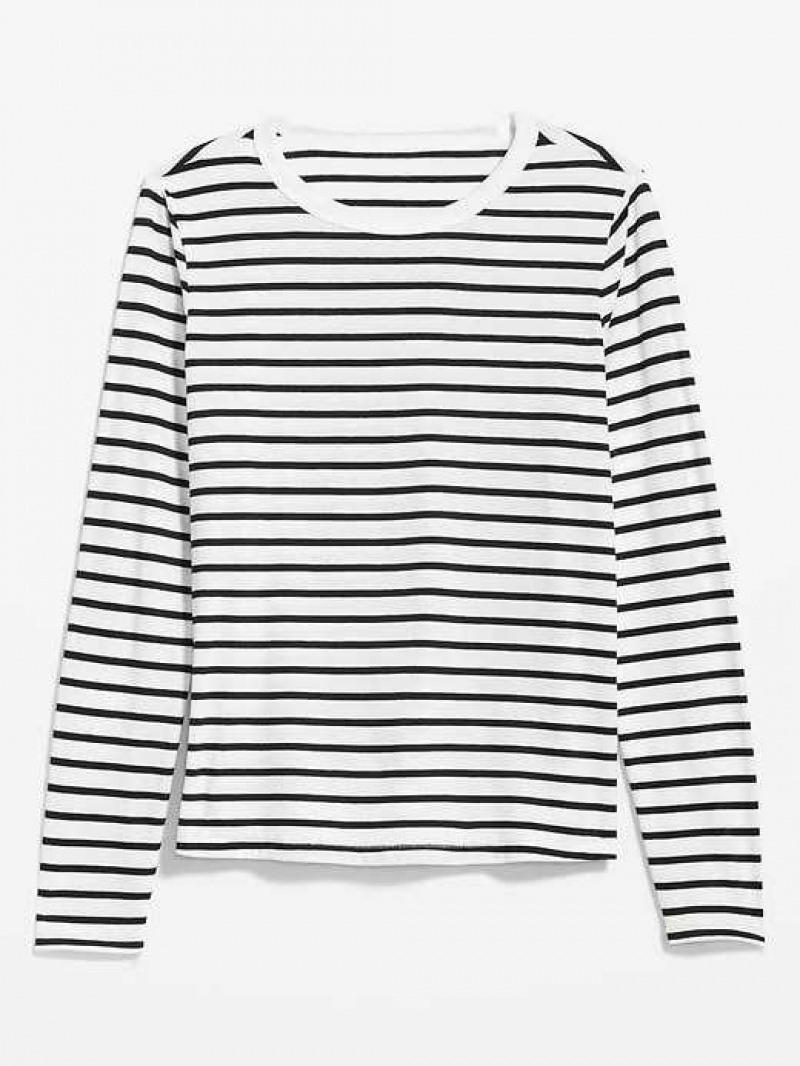 Old Navy EveryWear Long-Sleeve T-Shirt White Stripes | RLC421396