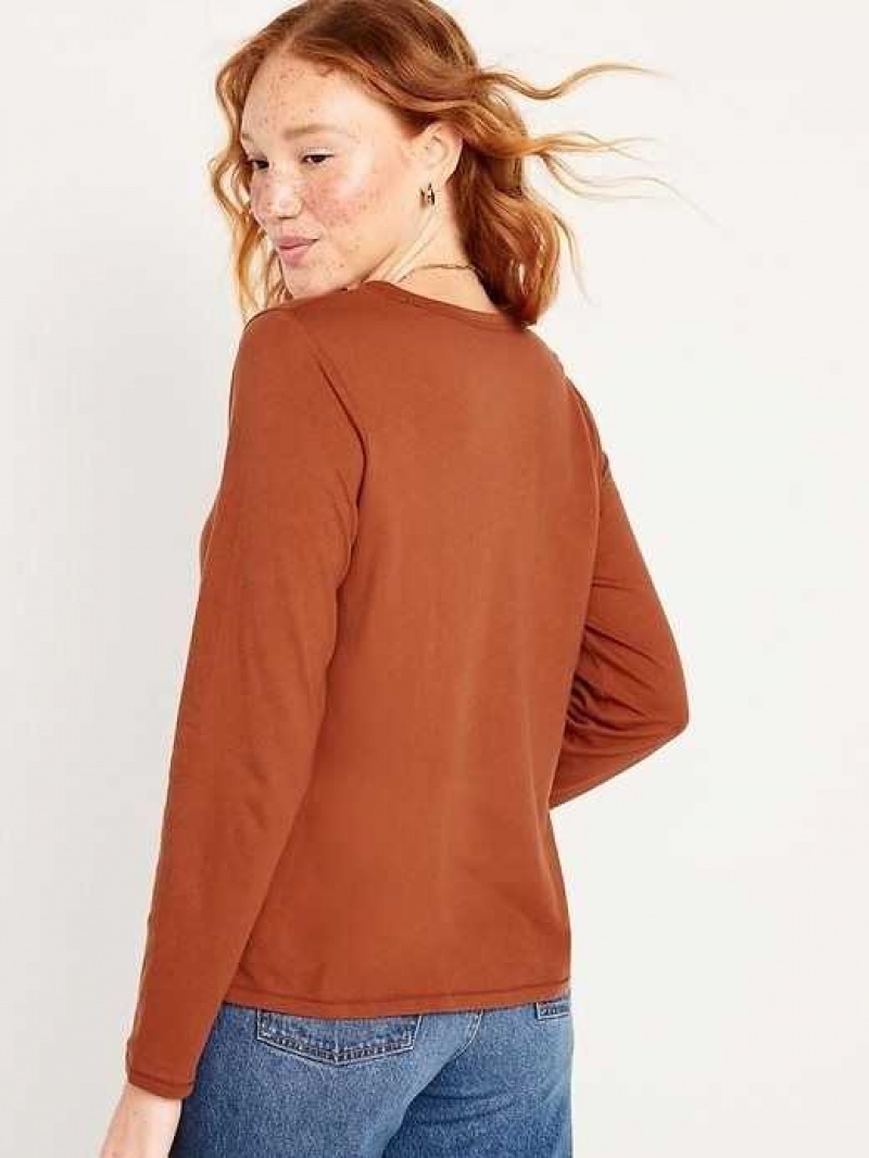 Old Navy EveryWear Long-Sleeve V-Neck T-Shirt Umbria | UEN561409