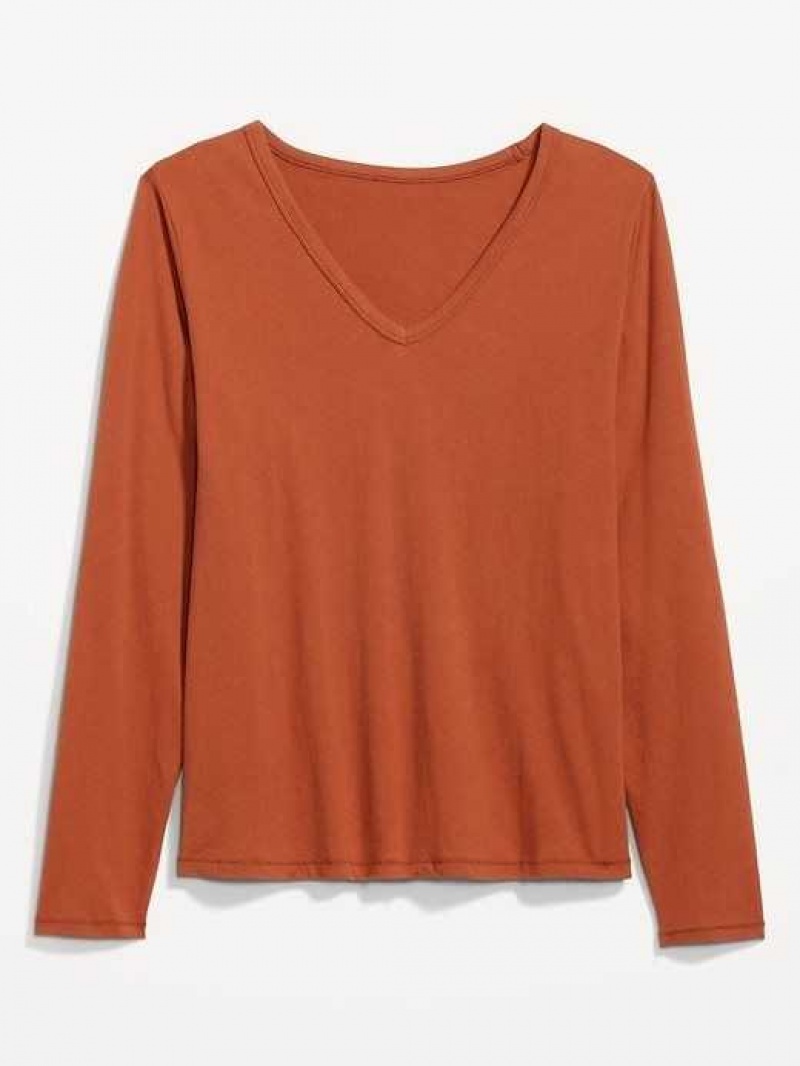 Old Navy EveryWear Long-Sleeve V-Neck T-Shirt Umbria | UEN561409