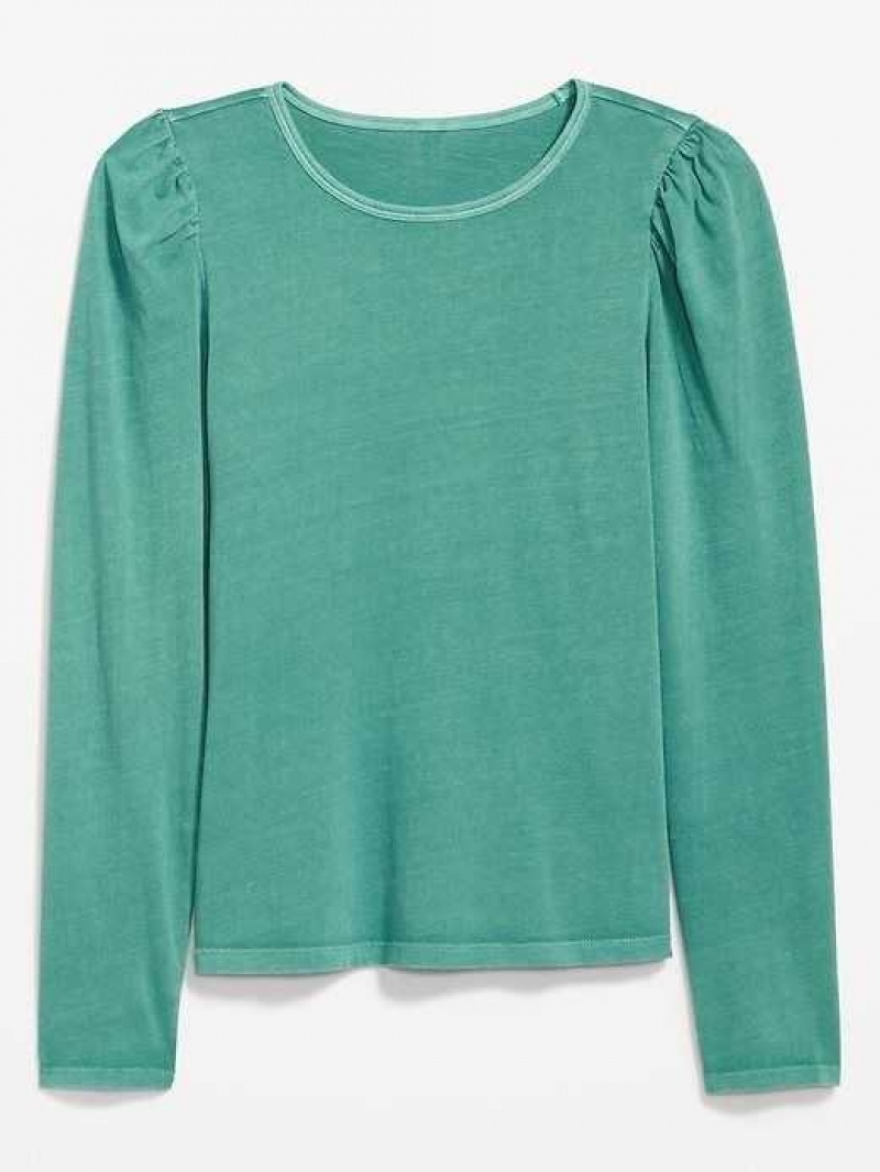 Old Navy EveryWear Puff-Sleeve Top Oceanside | WLU280395