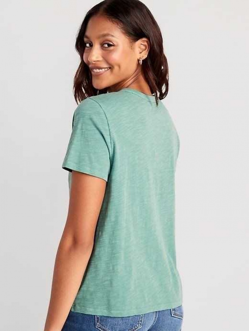 Old Navy EveryWear Slub-Knit T-Shirt Dried Herb | AYC934627