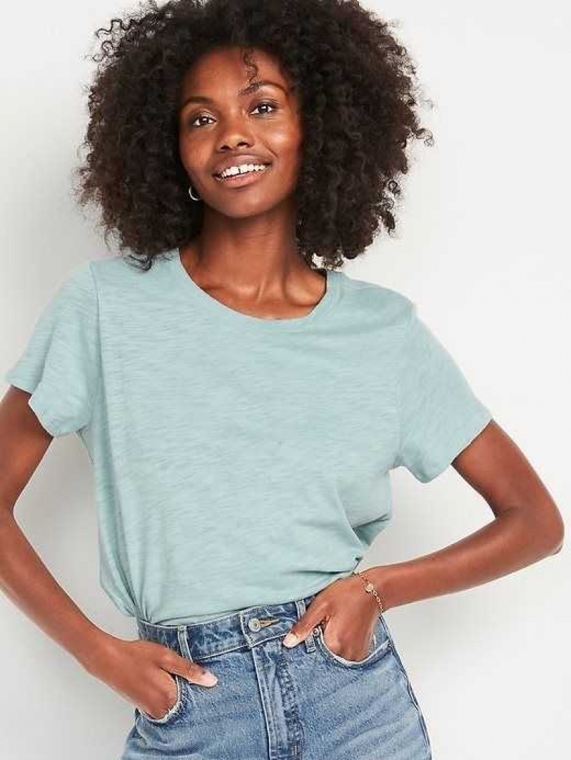 Old Navy EveryWear Slub-Knit T-Shirt Ionian Sea | SYH305817