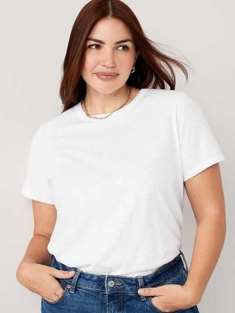 Old Navy EveryWear Slub-Knit T-Shirt White | SNX125034