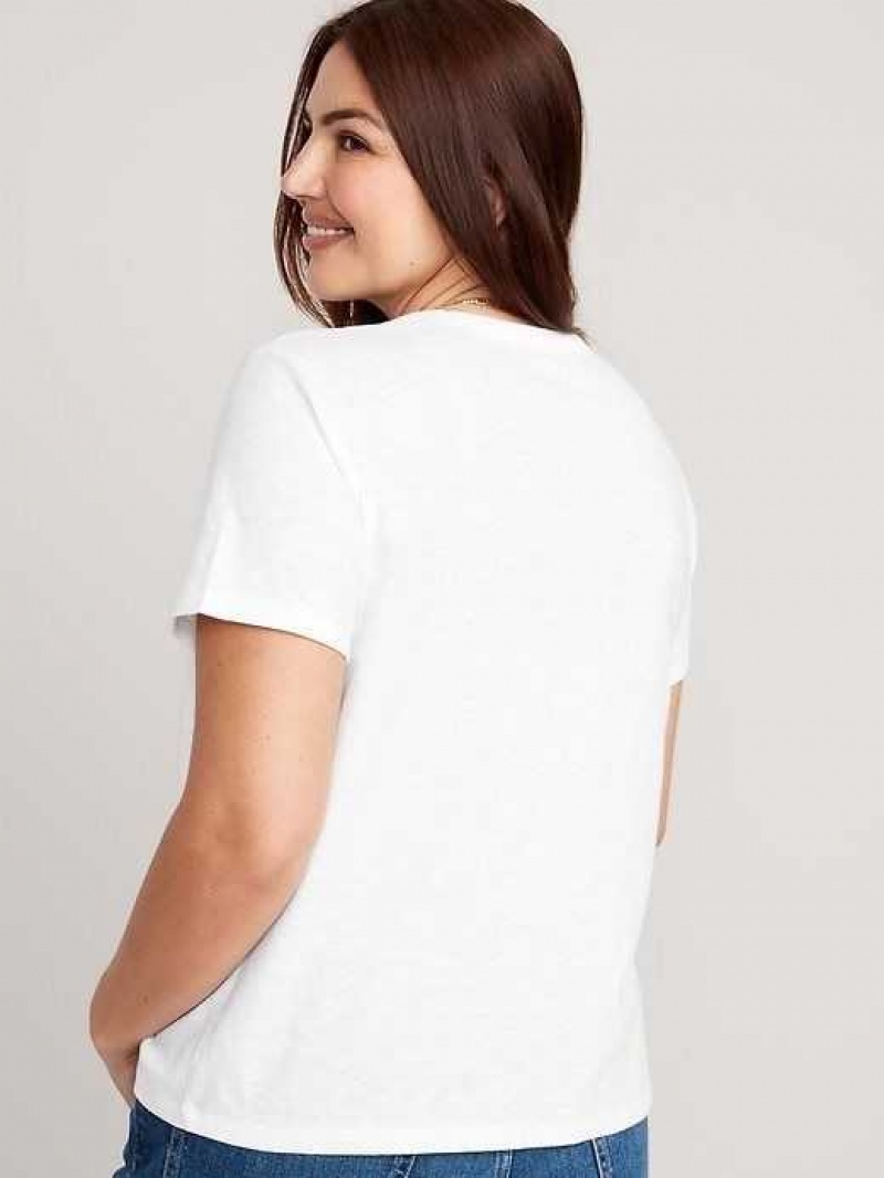 Old Navy EveryWear Slub-Knit T-Shirt White | SNX125034