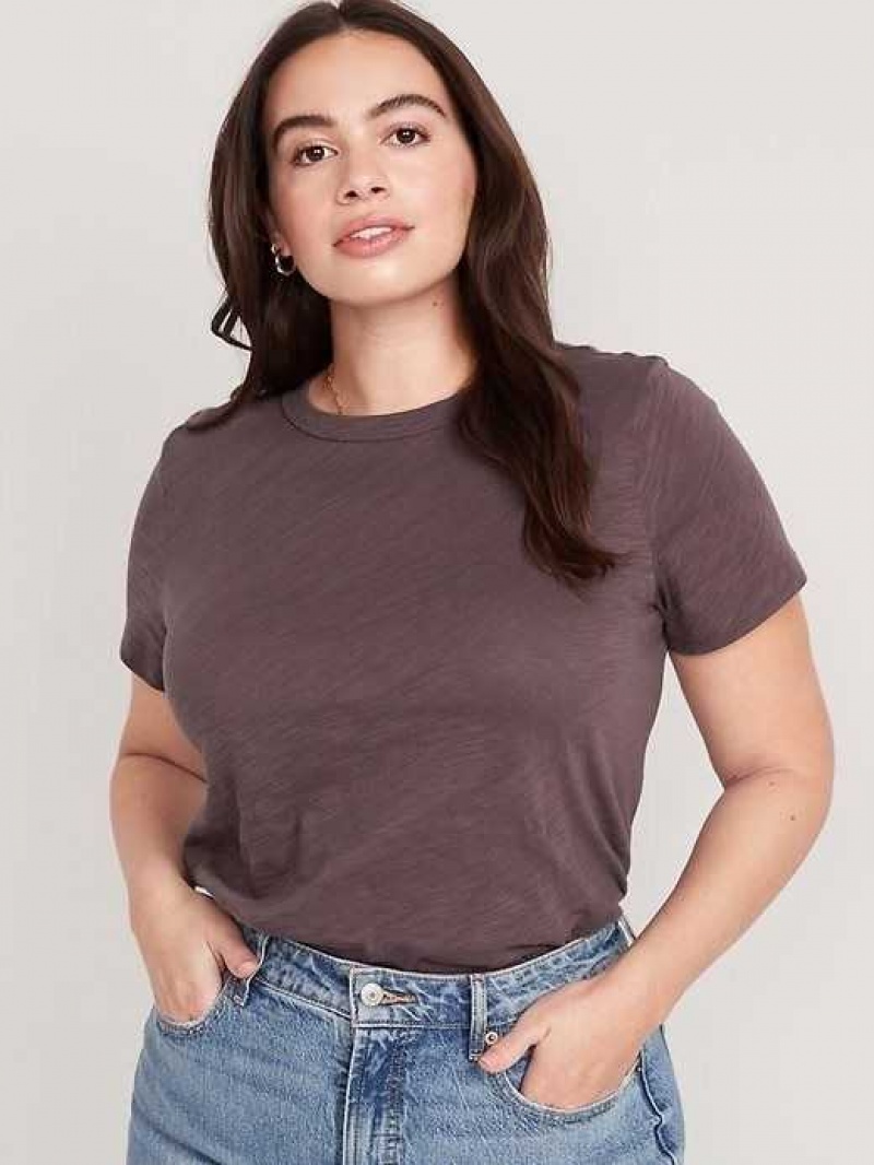 Old Navy EveryWear Slub-Knit T-Shirt Wild Currant | WSB382746