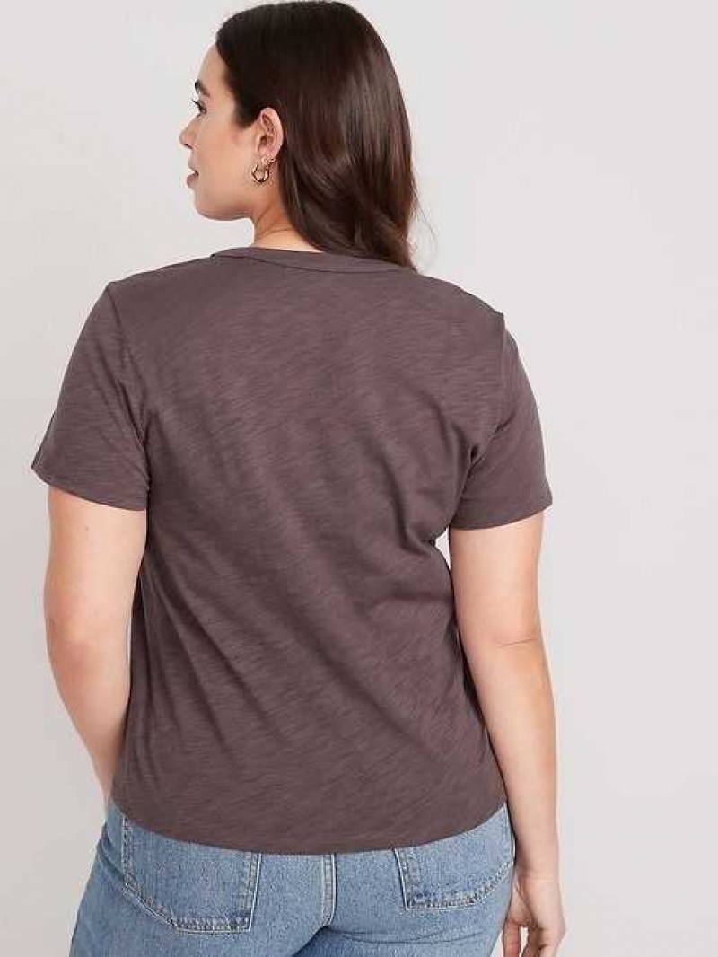 Old Navy EveryWear Slub-Knit T-Shirt Wild Currant | WSB382746