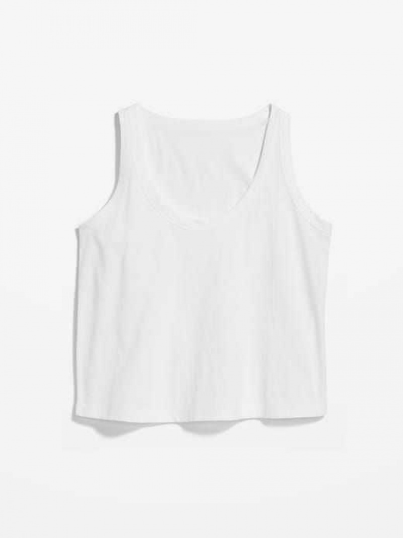 Old Navy EveryWear Slub-Knit Tank Top White | TKR103864