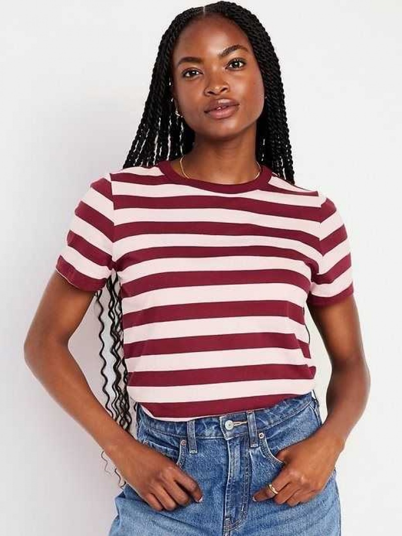 Old Navy EveryWear Striped T-Shirt Pink Stripes | YDB516438