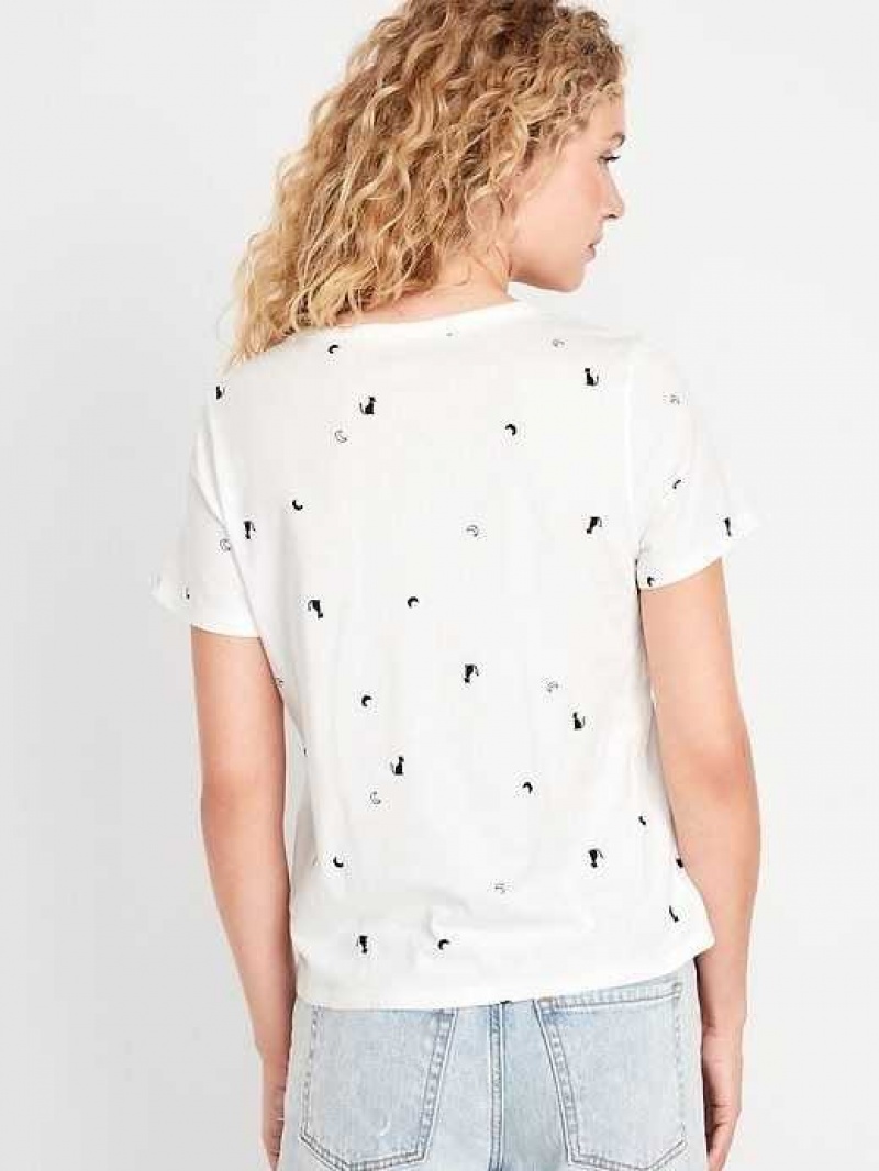 Old Navy EveryWear V-Neck Printed T-Shirt Kittycat | BXQ436905