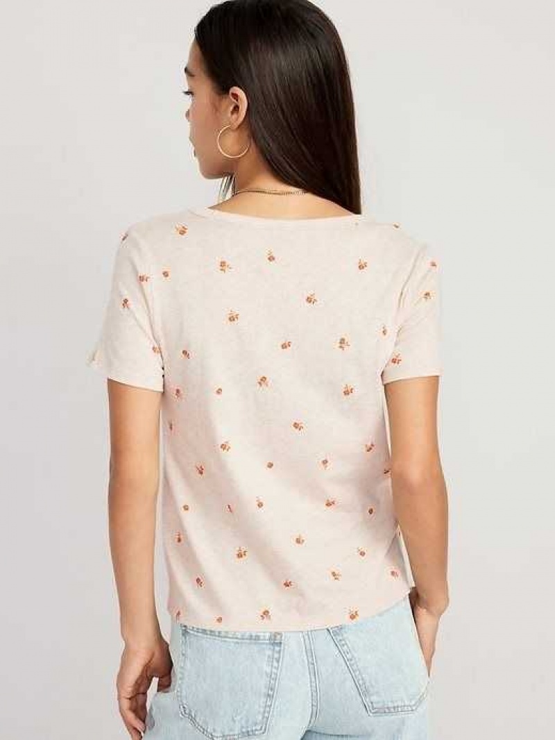 Old Navy EveryWear V-Neck Printed T-Shirt May Flowers | VQS291753