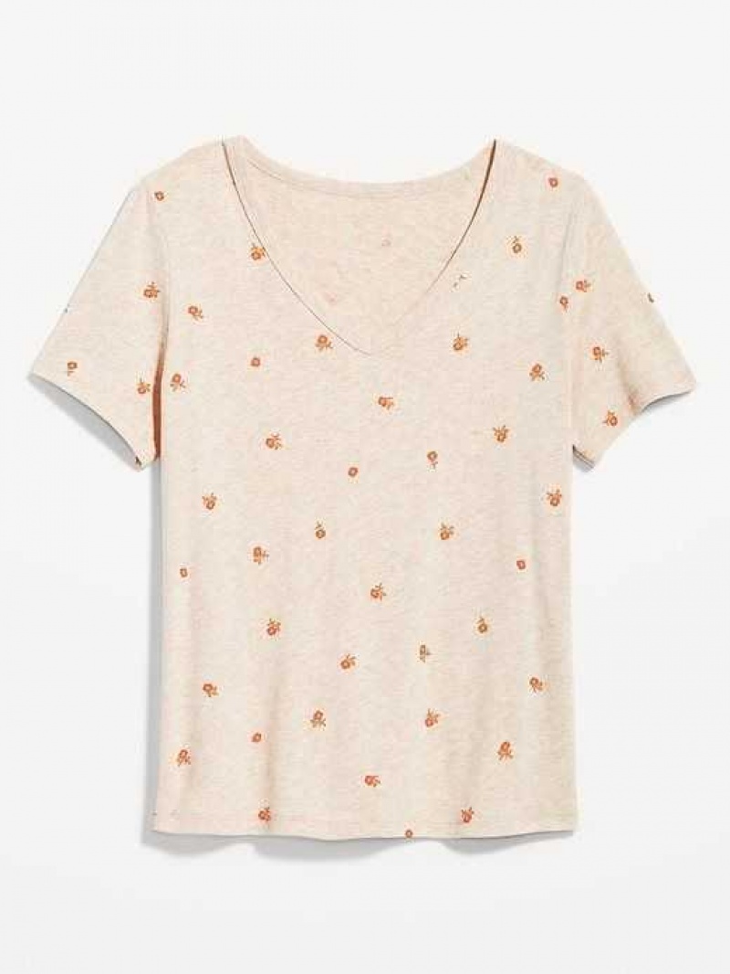 Old Navy EveryWear V-Neck Printed T-Shirt May Flowers | VQS291753