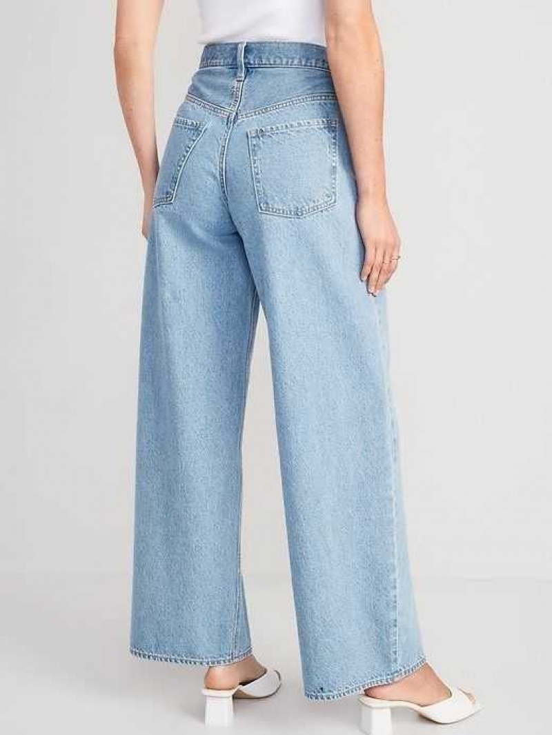 Old Navy Extra High-Waisted Baggy Wide-Leg Non-Stretch Jeans Clancy | VZC436029