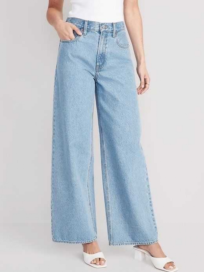 Old Navy Extra High-Waisted Baggy Wide-Leg Non-Stretch Jeans Clancy | VZC436029