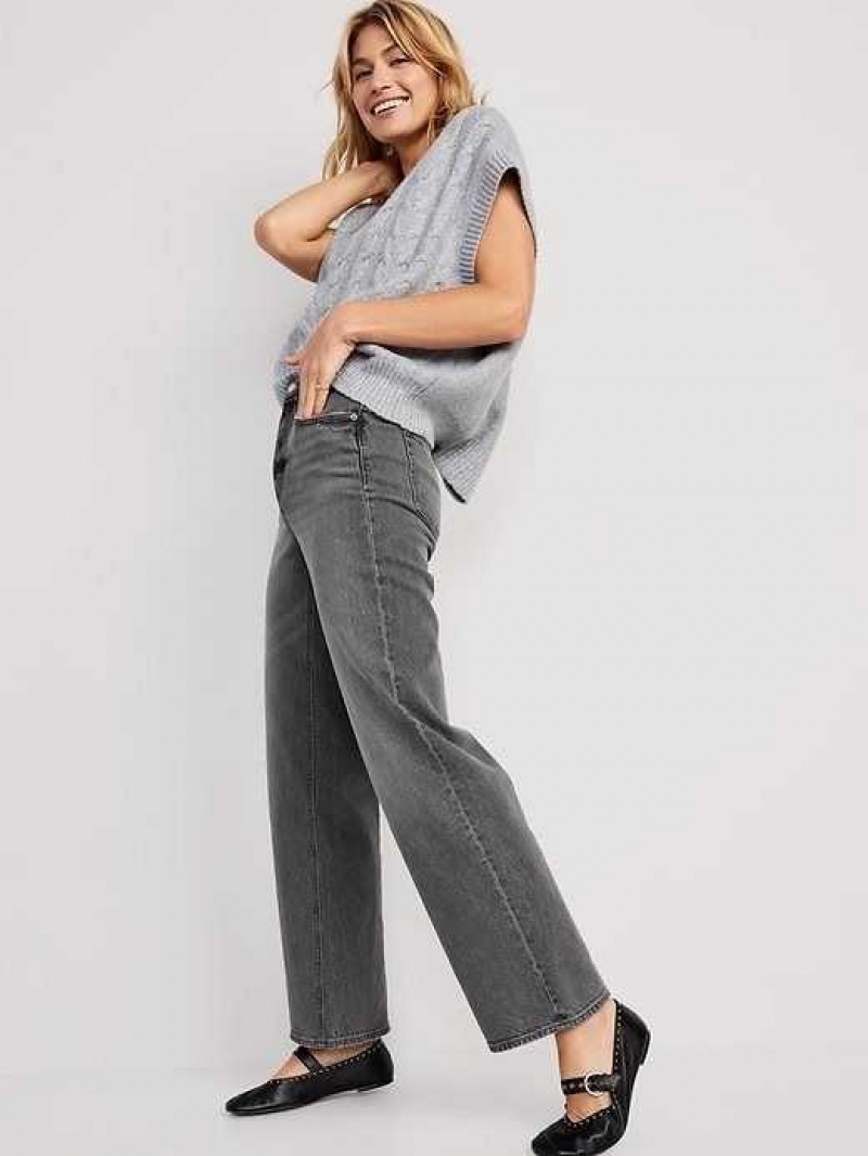 Old Navy Extra High-Waisted Button-Fly Wide-Leg Jeans Paloma | IFW804631