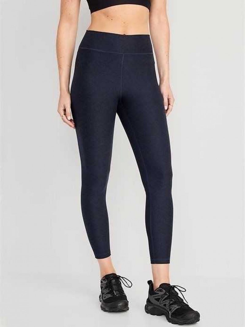 Old Navy Extra High-Waisted Cloud+ 7/8 Leggings Navy | OAI871360