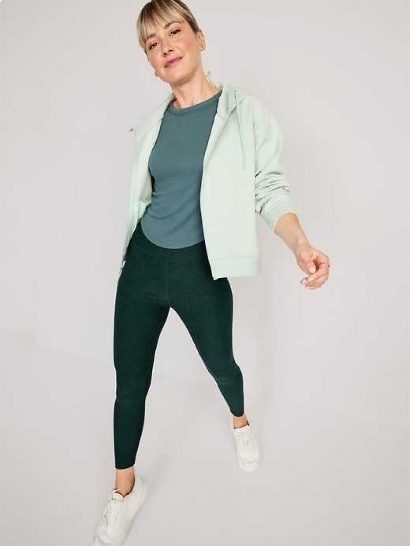 Old Navy Extra High-Waisted Cloud+ 7/8 Leggings Deep Green | IFT826394